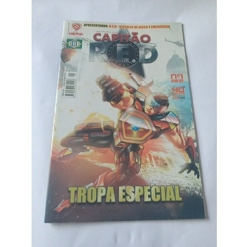 Revista Em Quadrinhos Capitão R.e.d. #1 2012 Autógrafo 