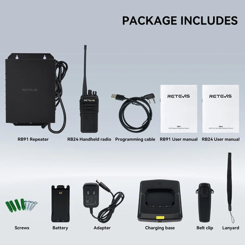 Repetidor Digital Profissional Rb 91 Uhf Kit 2 Rb 24 Uhf