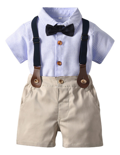 New Boys Gentleman Dress Pajarita Overol Traje Casual Moda