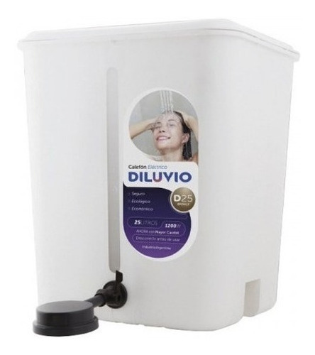 Ducha Calefon Electrico Tanque Plastico 25 L 1100w Diluvio