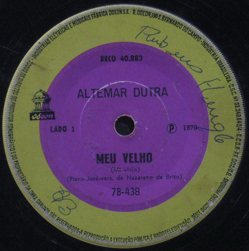 Altemar Dutra Compacto Meu Velho 1970 (Usado)