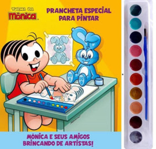 TURMA DA MÔNICA - PRANCHETA ESPECIAL PARA PINTAR COM AQUARE, de Mauricio de Sousa. Editora ON LINE, capa mole em português