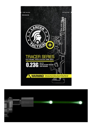 Lancer Tactical Bbs 0.23g 4000 Rds 6mm Fluorescente Xtr C