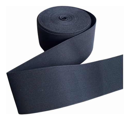 Elástico 40mm Preto Confecção Chato Larg. 4cm - 5 Metros Desenho Do Tecido Liso
