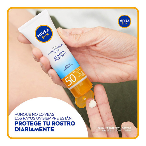 Protector Solar Facial Nivea Sun Fps 50, 50 Ml