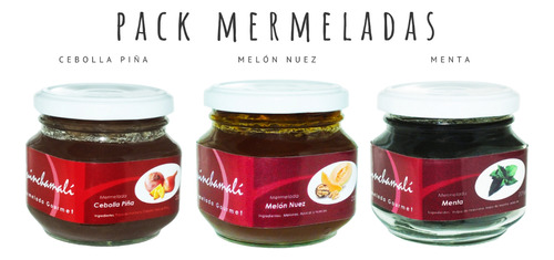 Mermeladas Pack Cebolla Piña, Melón Nuez, Menta + 1 Pack