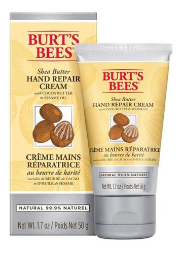 Imagen 2 de 3 de Crema para manos Burt's Bees Crema Reparadora de Manos a Base de Mantequilla de Karité en pomo 50g