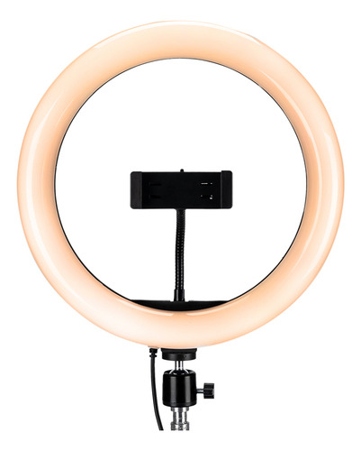 Aro De Luz Gadnic Para Selfies Led Soporte Celular Control De Luz Negro Estructura