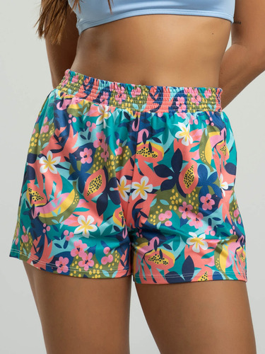 Short Curto Feminino Estampado Moda Verão 2022 Tecido Uv