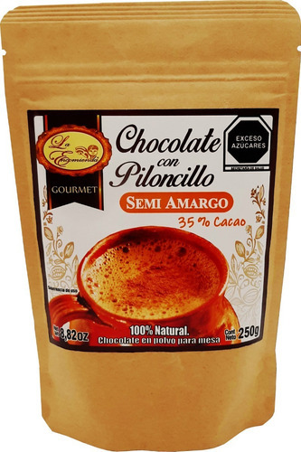 Chocolate Con Piloncillo Semiamargo 250 G. Caja Con 6 Pzs