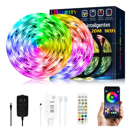 Tira Led RGB Usb de 3 mts función desde control remoto o app para  smartphone – Puntohome