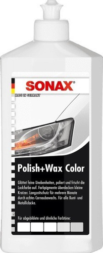 Sonax Polish Wax P/color,blanco,negro,gris,rojo,azul,verde