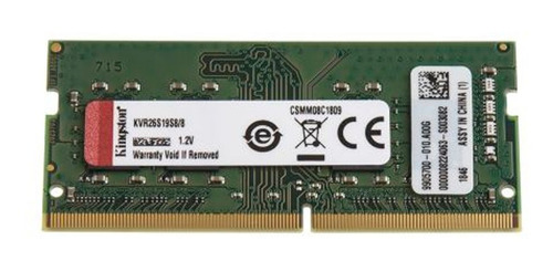 Memoria Ram Sodimm Notebook Kingston Ddr4 8gb 2666mhz