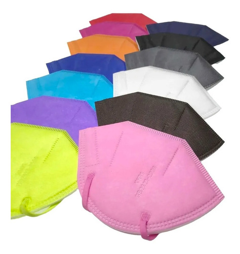 Imagen 7 de 9 de Kn95 Mascarillas Cubrebocas 50 Pzs Colores Tomods Calidad