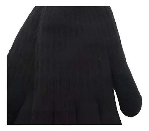 Guantes Tejido Grueso, Color Negro - George Negro Lisa