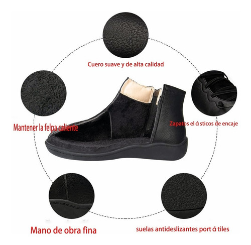 Botas Cortas De Mujer Impermeables Con Cremallera Cálida