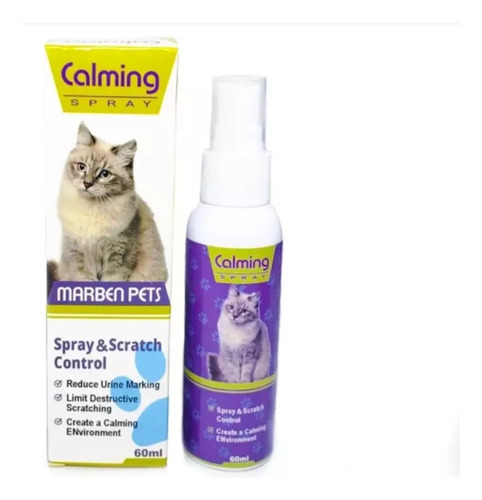 Spray Calmante Para Gatos Calming Spray 60 Mi Marben Pets