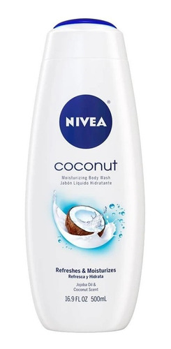  Jabón Liquido De Baño Hidratante Nivea Care & Coconut 500ml