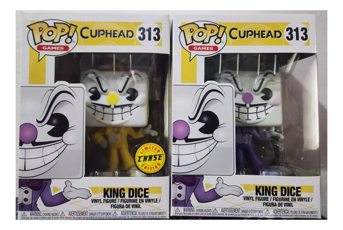 Funko Pop Cuphead Set King Dice Chase Y Regular De Vinil 