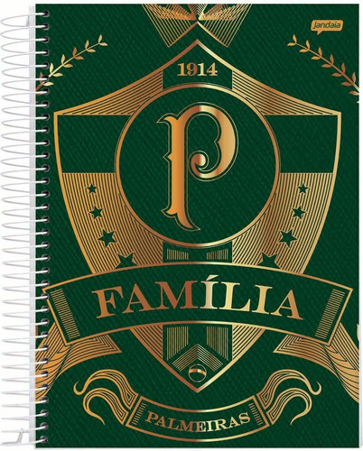 Kit C/ 2 Cadernos Universitário 10 Matérias Palmeiras