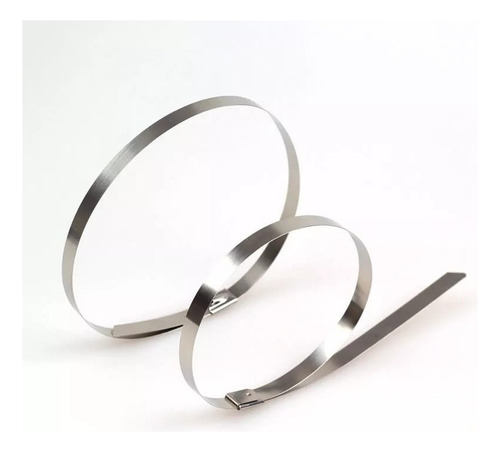 Kit 10x Abraçadeiras Lacre Cabo Aço Inox 5mmx450mm