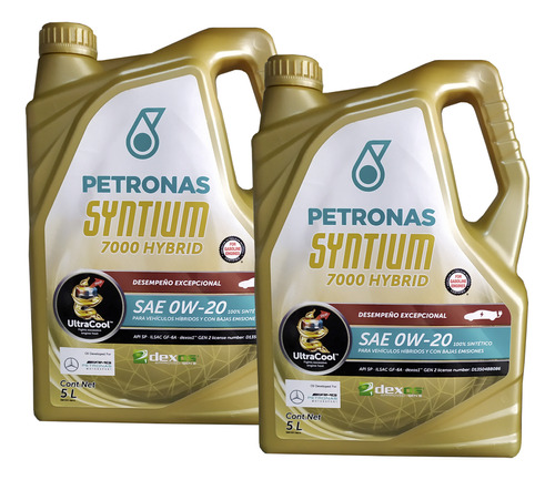Aceite Sintetico Petronas Syntium 7000 Hybrid 0w-20 10l