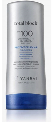 Total Block De Yanbal- Protector Solar Jumbo Spf100  140g 