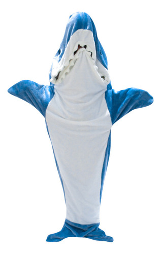 Saco De Dormir Shark Blanket, Acogedor, De Franela, Diseño D