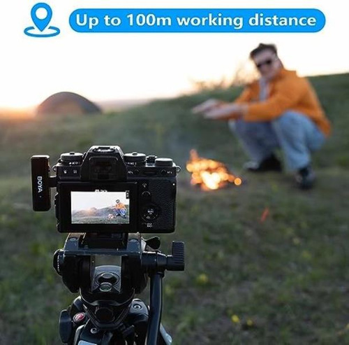 Micrófono Lavalier Inalámbrico Boya Para Vlogging, Sistema Y