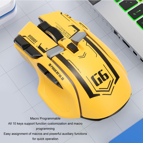 Mouse De Juegos Bluetooth Heeyzoki, Bluetooth Cableado De Mo