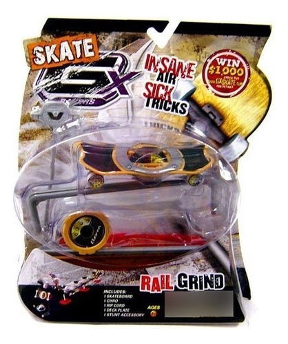 Patineta Para Dedos - Gx Racers Skate Sk8 Rail Grind Stunt 