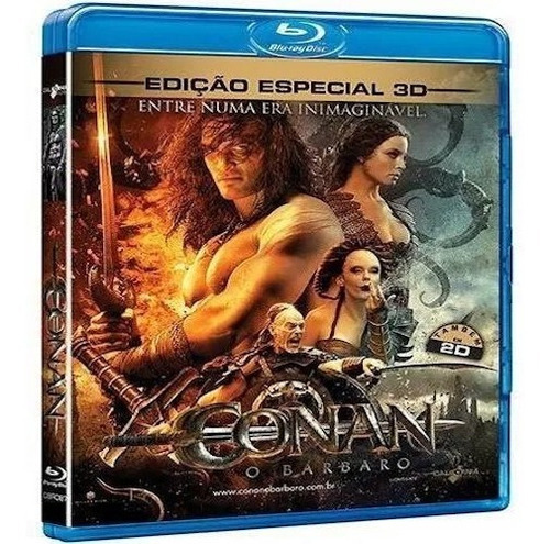 Blu-ray Conan O Bárbaro 3d - Original & Lacrado