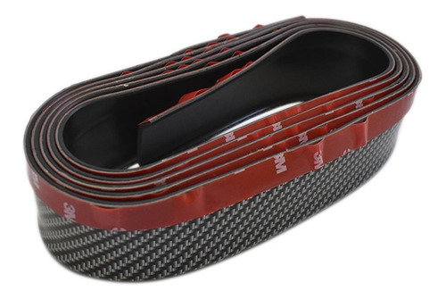 Imagen 6 de 7 de Spoiler Lip Universal Hule Flexible Carbono 2,5 Mts