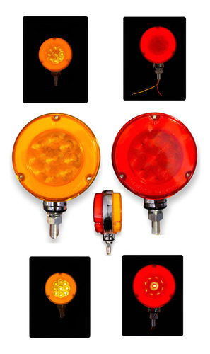 Par Plafón Led Gel Neón Direccional Redonda Camión Tráiler