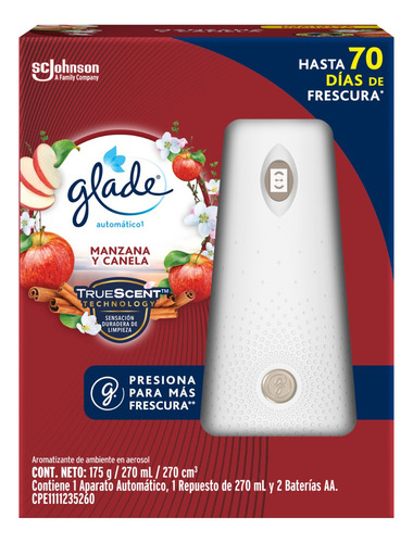 Glade Automático Manzana Y Canela Aparato Y Repuesto