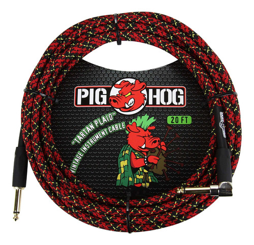 Pig Hog Pch20plr Cable De Instrumento Para Guitarra De Tartá