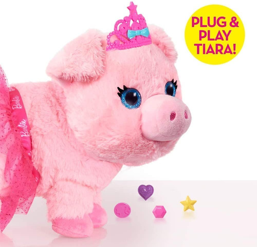 Imagen 3 de 6 de Peluche Barbie Cerdita Baila Conmigo, Mattel Bestoys