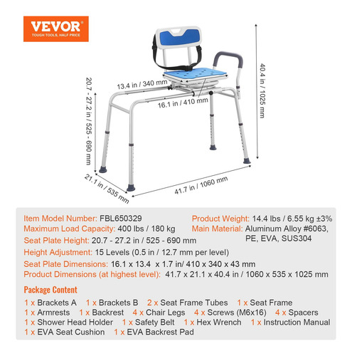 Silla Deslizante Bañera Ducha Asiento Giratorio 360 Grados
