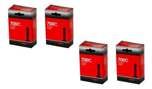 Camara 700c Cst 700x35-43c 48mm Válvula Francesa 4 Pack 4pz