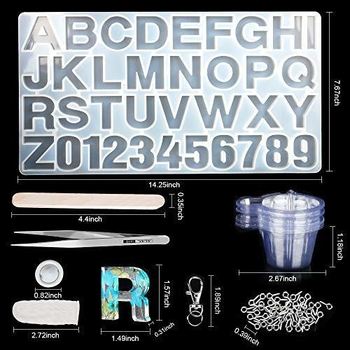 Kit Molde De Silicona Para Resina Con Número De Alfabeto