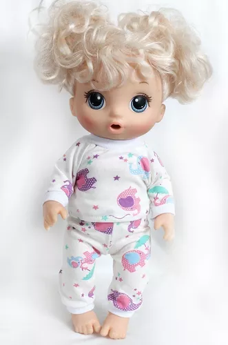 Roupa boneca Baby Alive Pijama curto menina - Pequena Stella Ateliê -  Pijama para Bebês - Magazine Luiza