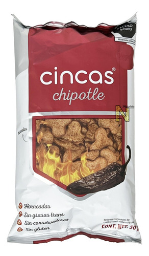 Cincas Chipotle - Chips De Totopos De Coliflor (50 G) Cinca