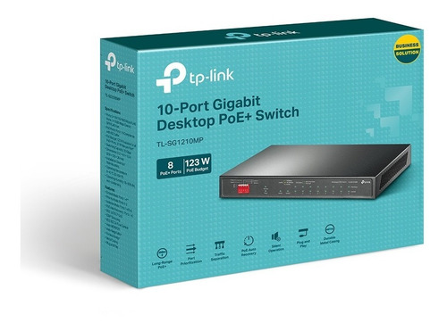 Tp-link Tl-sg1210mp, Switch Poe + Gigabit 8 Puertos Smart
