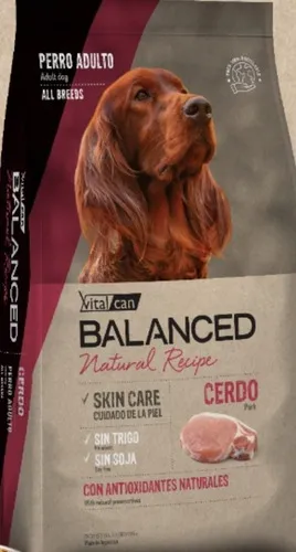 Vitalcan Balanced Adulto Natural Recipe Cerdo X 3 Kg