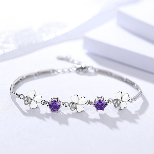 Imagen 1 de 2 de Pulsera De Plata 0.925 Con Zirconia - 1077