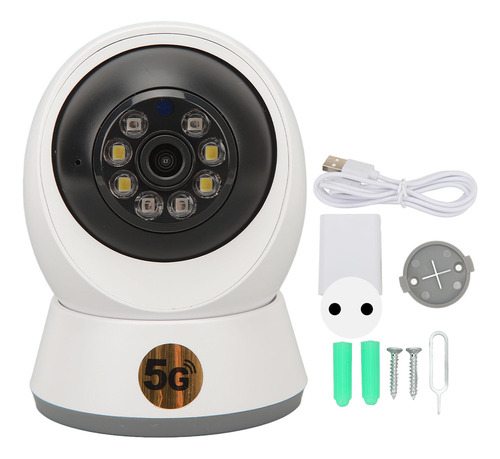 Cámara Panorámica De 360 Grados Hd 1080p Home Security 5g Du
