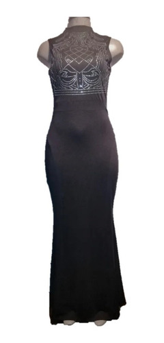 Lilasori Vestido Negro Pegadito Importado De Asia  