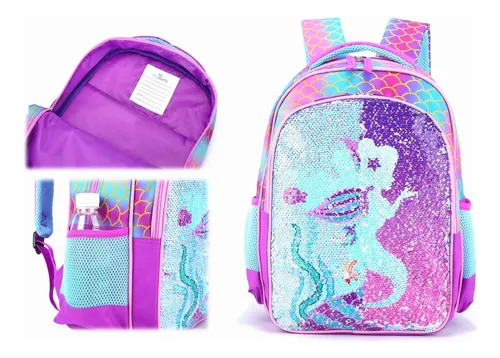 Mochila escolar lentejuelas reversible hotsell