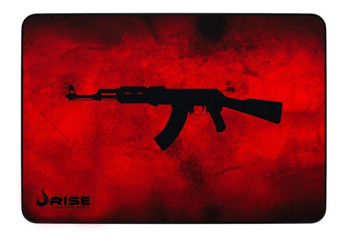 Imagem 1 de 1 de Mouse Pad gamer Rise Mode Gaming AK47 de fibra e borracha m 210mm x 290mm x 3mm vermelho/preto