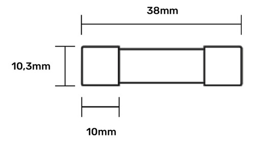 Pack 10 X Fusible Cerámico Cilíndrico 10x38 10a Gg